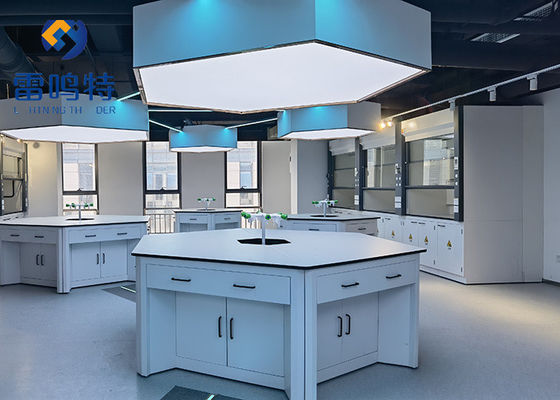 ODM Meja Kerja Laboratorium Kelas Ilmu Kimia Hexagonal 1.0 Crs Frame