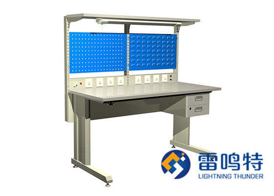 ESD Laminate Cantilever Workbenches Laboratorium Sekolah Furniture